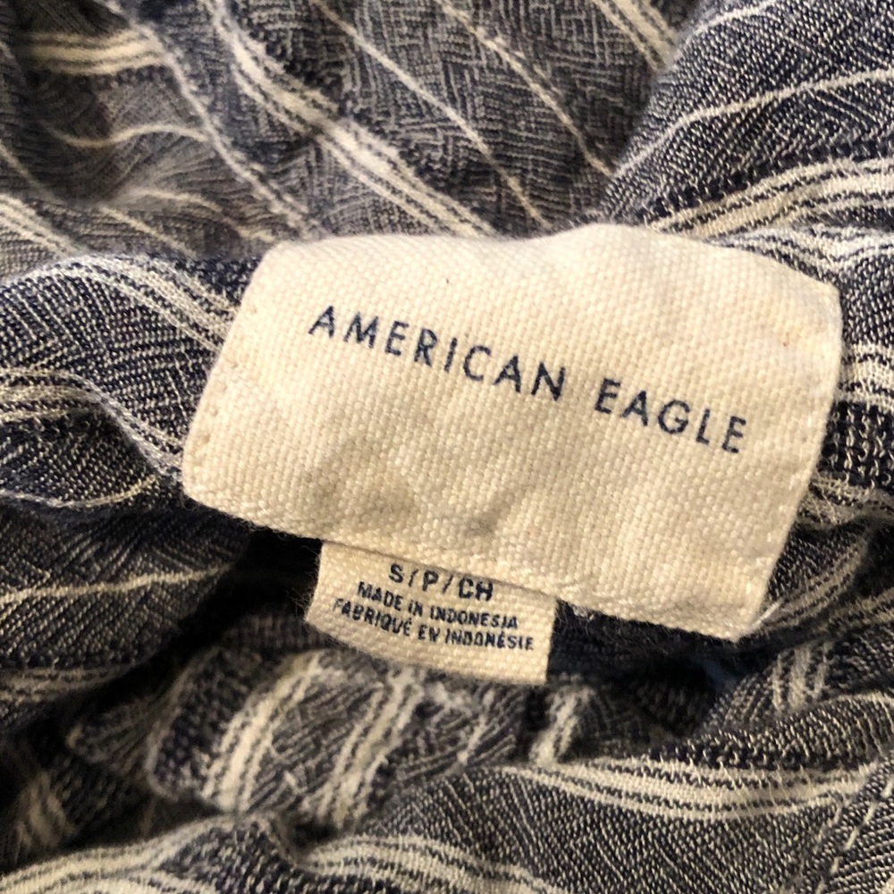 Tie Front American Eagle Button Down - image 5